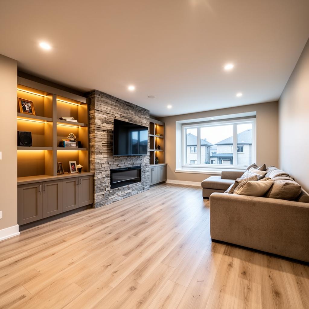 Finished Winnipeg basement development by ARA Reno