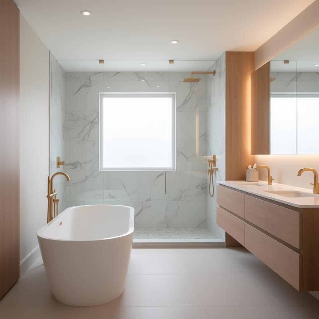 Modern Winnipeg bathroom renovation by ARA Reno